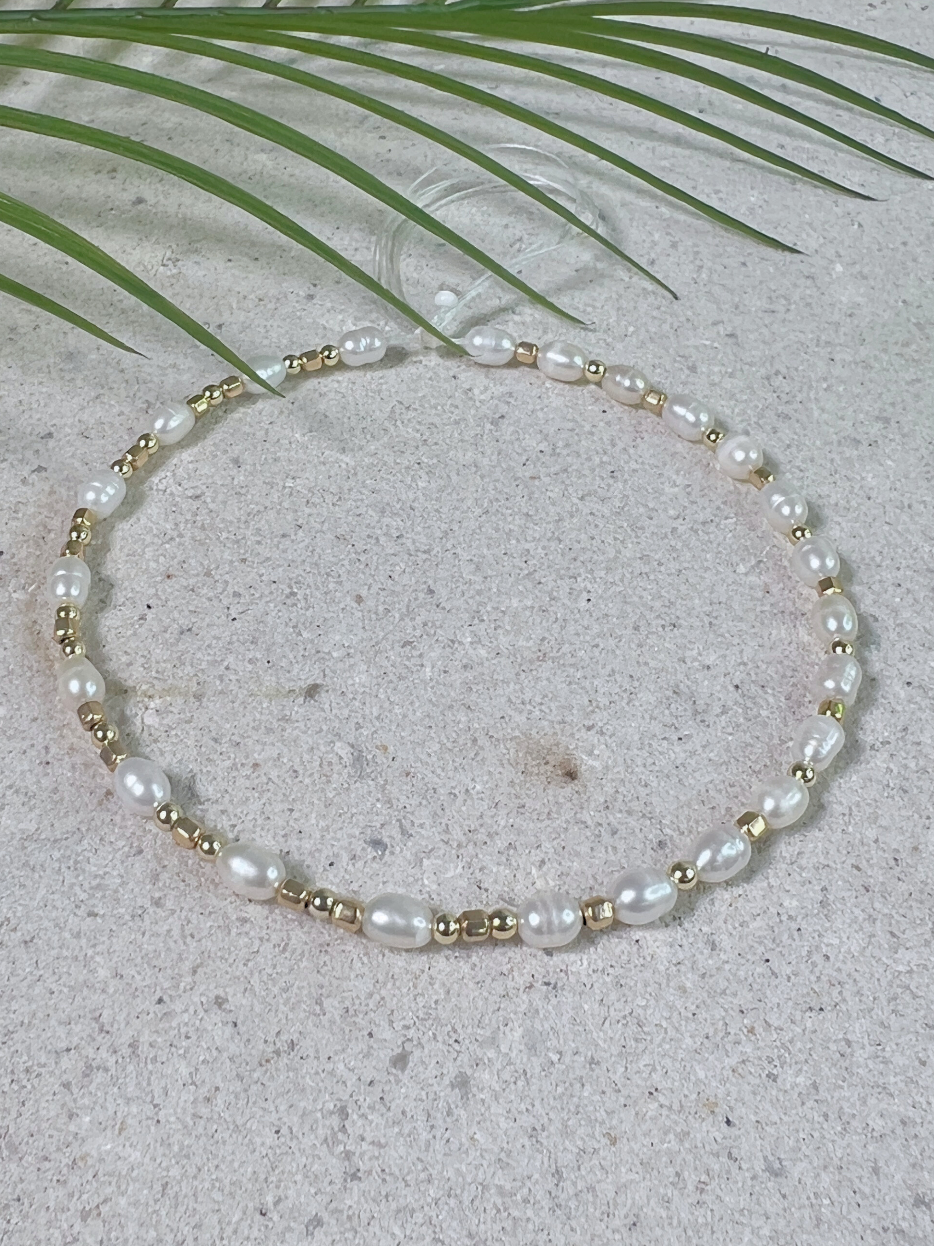 SUN + PEARLS ANKLET